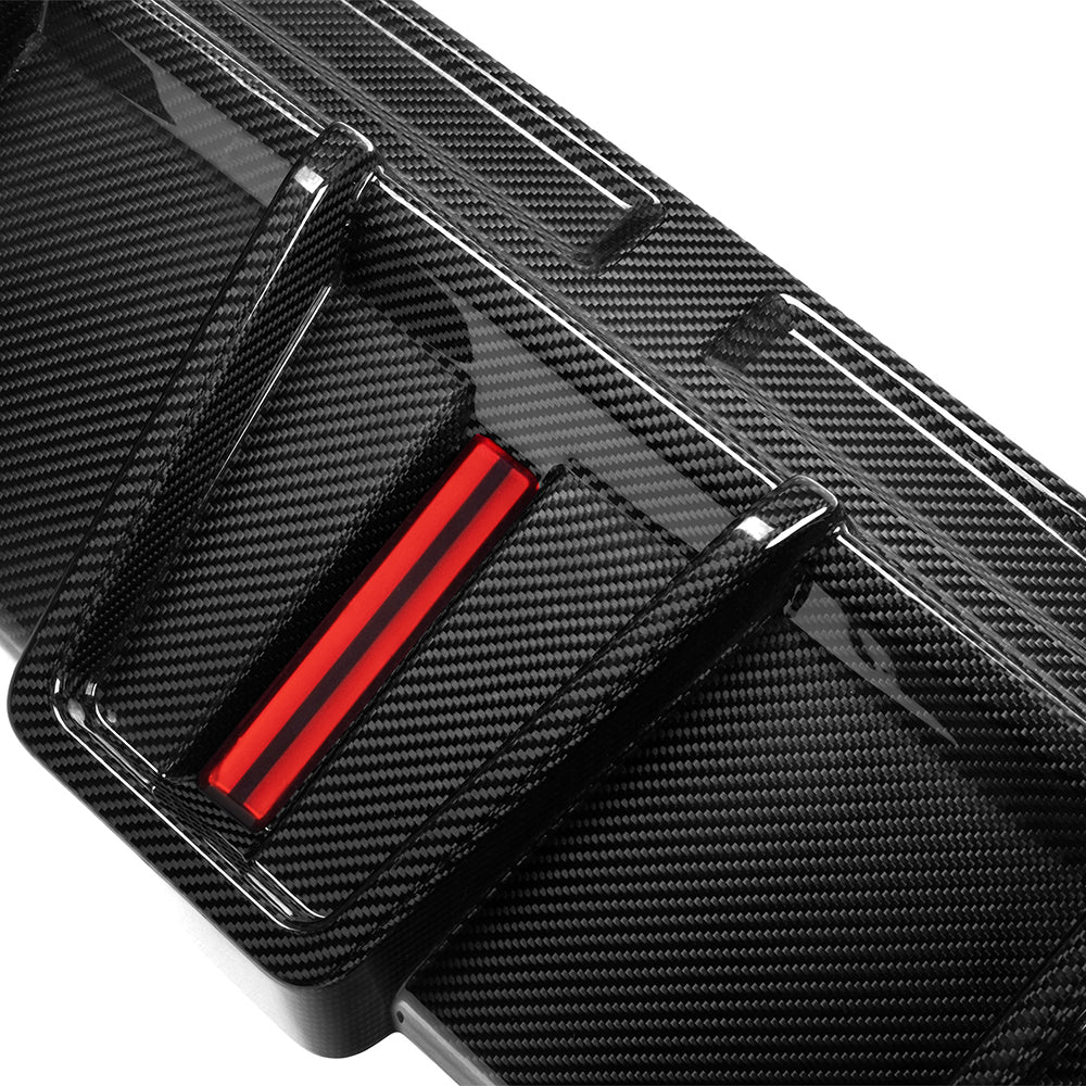 BMW X6M F96 Prepreg Carbon Fibre Rear Diffuser with Integrated Brake Light - OEM fitment upgrade