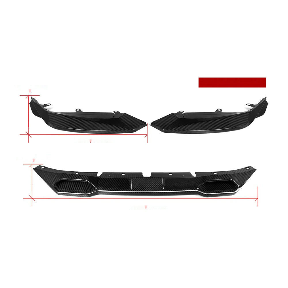 BMW M2 G87 Prepreg Carbon Fibre Front Lip - aggressive dual air inlet splitter upgrade