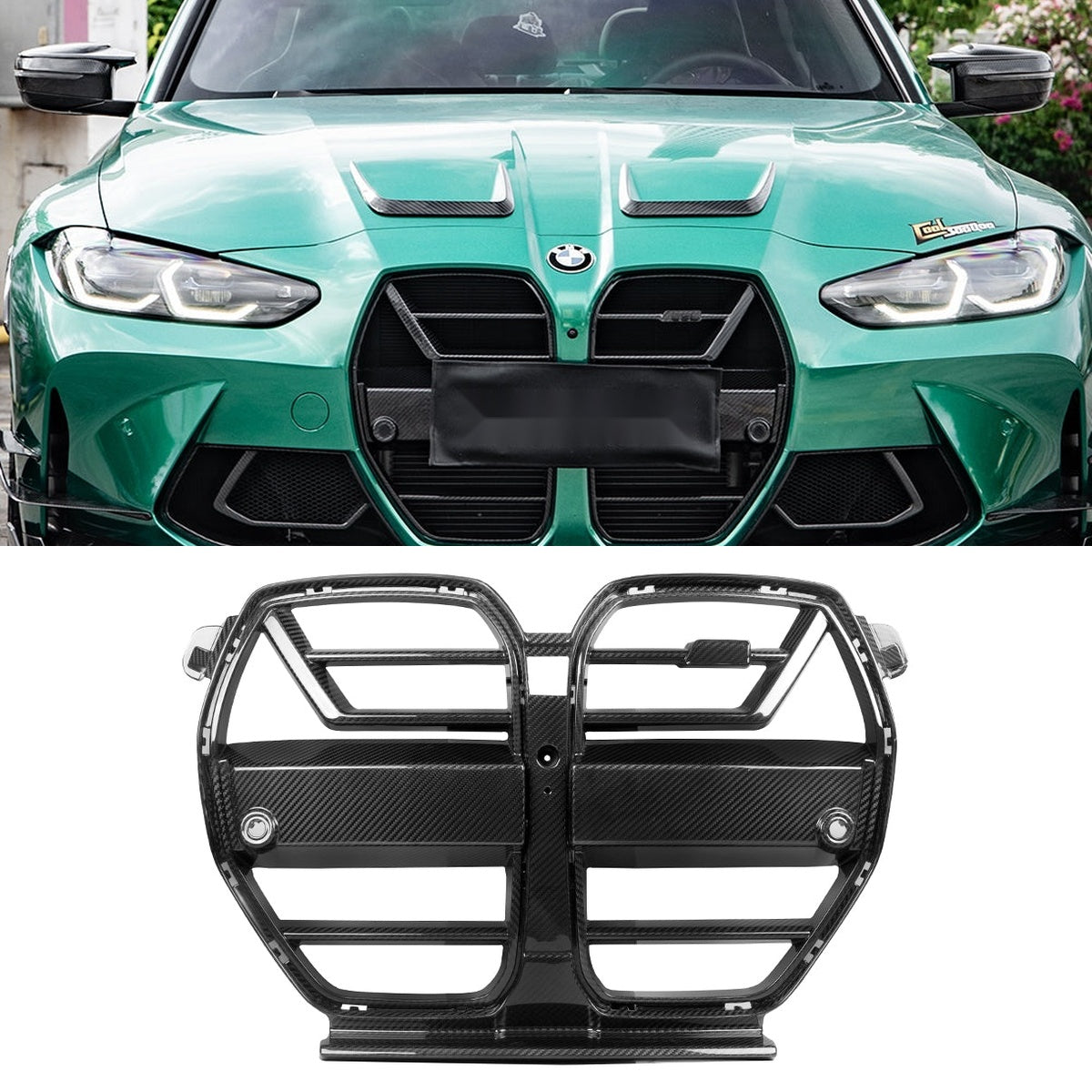 BMW M3 G80 M4 G82 Prepreg Carbon Fibre Front Grille - OEM fitment track upgrade