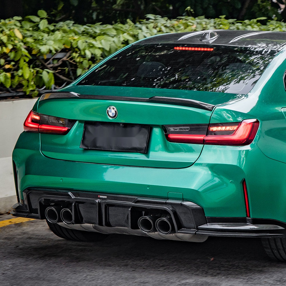 BMW M3 G80 G81 Prepreg Carbon Fibre Rear Diffuser - aggressive OEM-fit aero upgrade
