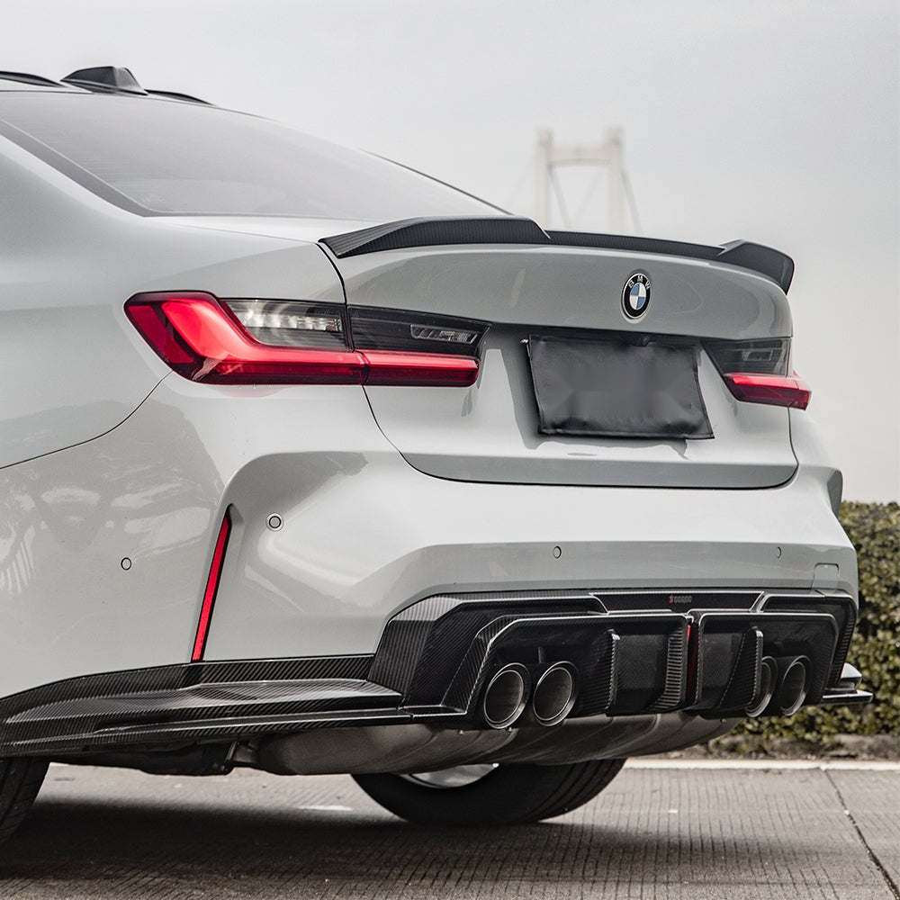 BMW M3 G80 G81 Prepreg Carbon Fibre Rear Diffuser - aggressive OEM-fit aero upgrade