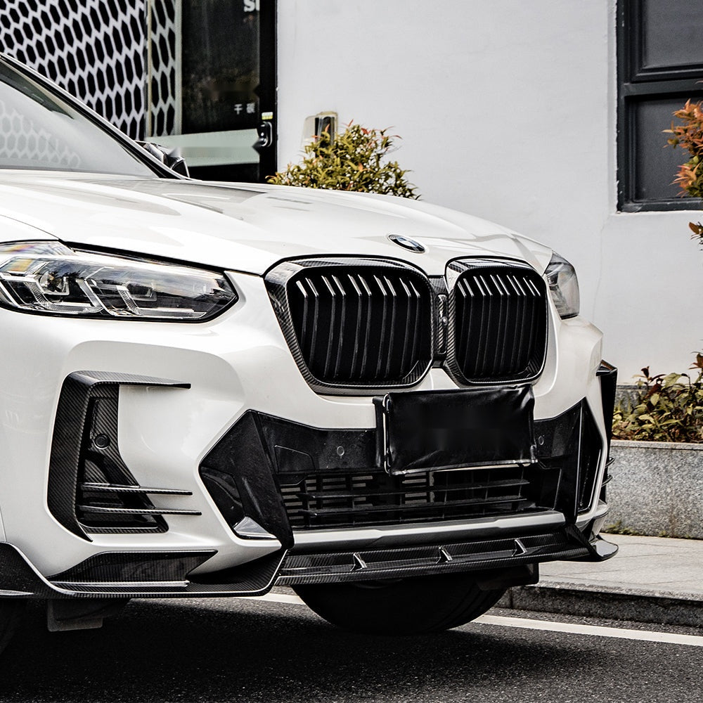 BMW X3 G01 LCI Prepreg Carbon Fibre Front Lip with dual side winglets - OEM fitment upgrade