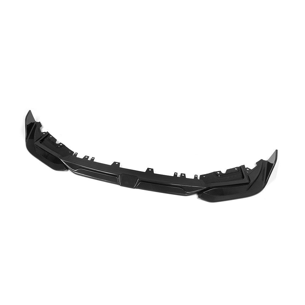 BMW X3M F97 LCI Prepreg Carbon Fibre Front Lip with dual side winglets - precision 3D scanned fitment