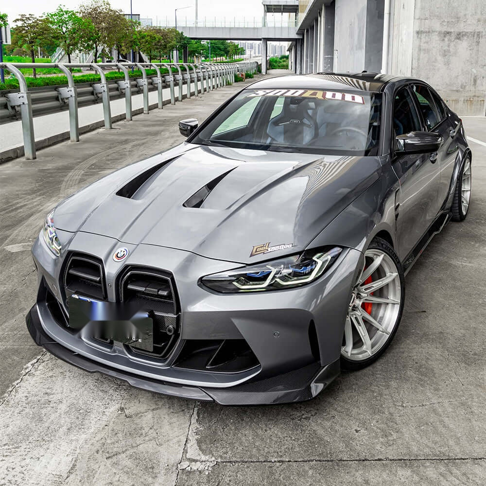 BMW M3 M4 G8x Carbon Fibre Front Lip - prepreg dry carbon aerodynamic upgrade