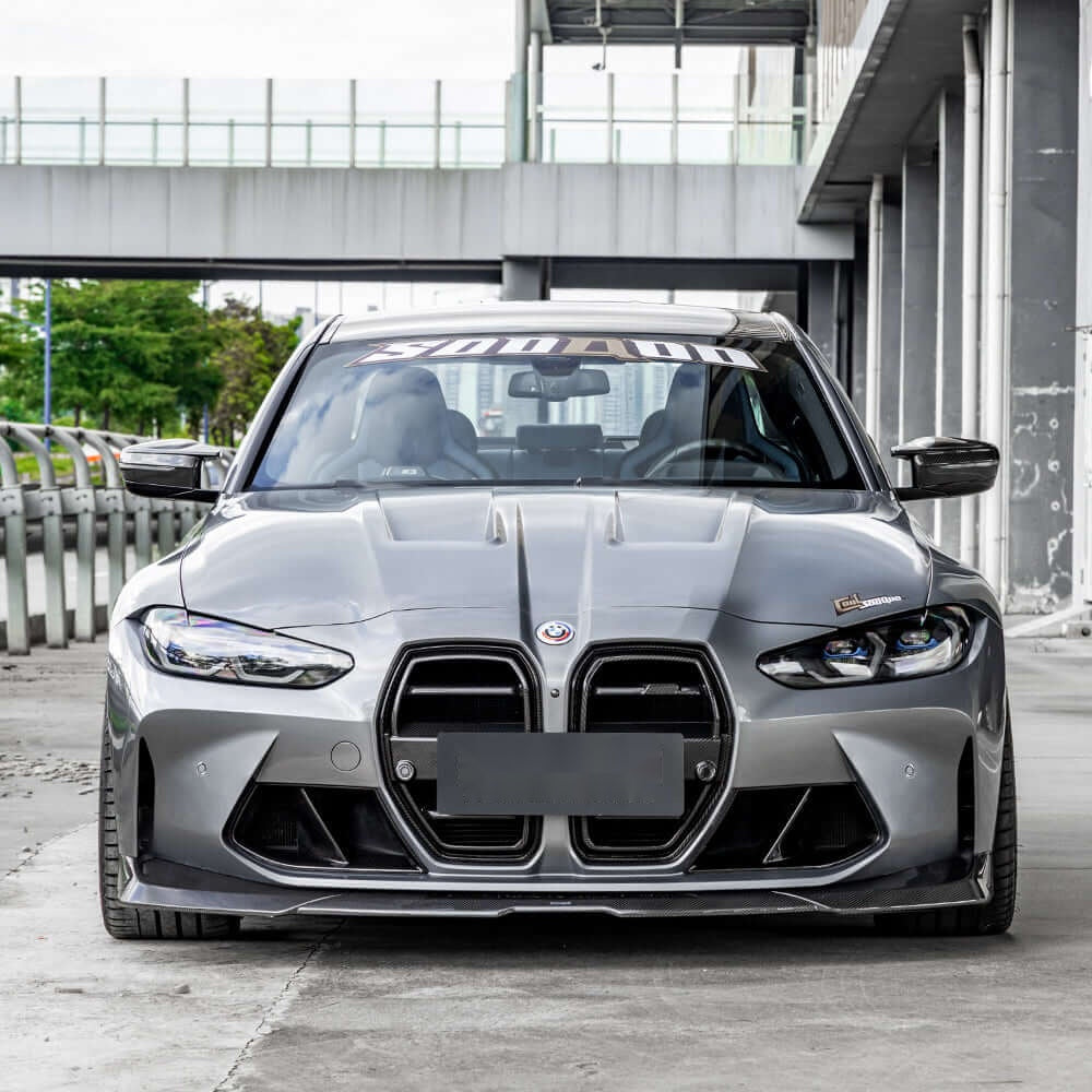 BMW M3 M4 G8x Carbon Fibre Front Lip - prepreg dry carbon aerodynamic upgrade