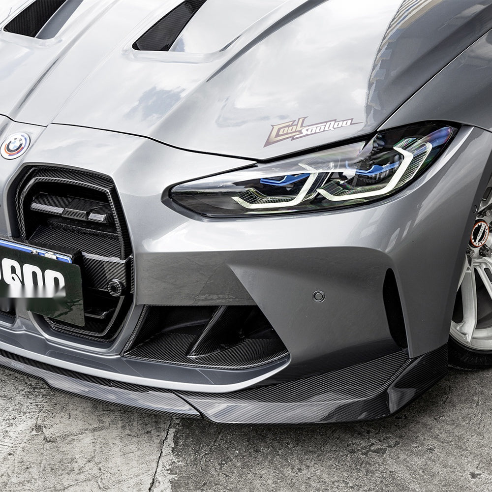 BMW M3 M4 G8x Carbon Fibre Front Lip - prepreg dry carbon aerodynamic upgrade