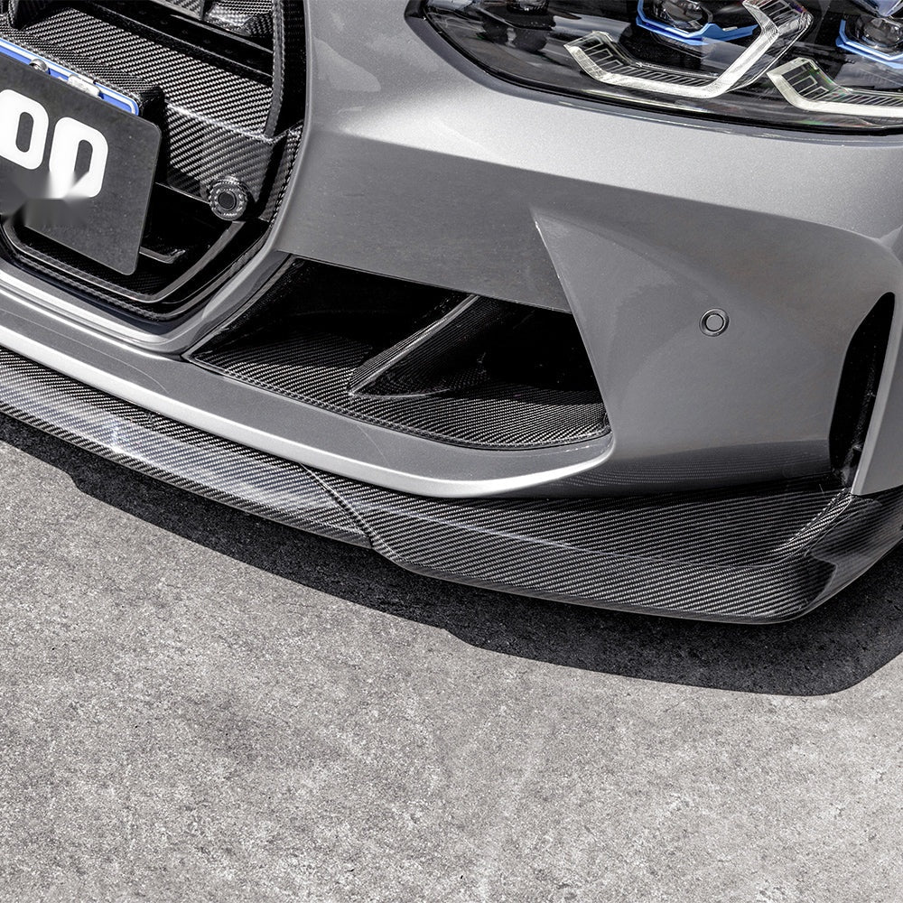 BMW M3 M4 G8x Carbon Fibre Front Lip - prepreg dry carbon aerodynamic upgrade