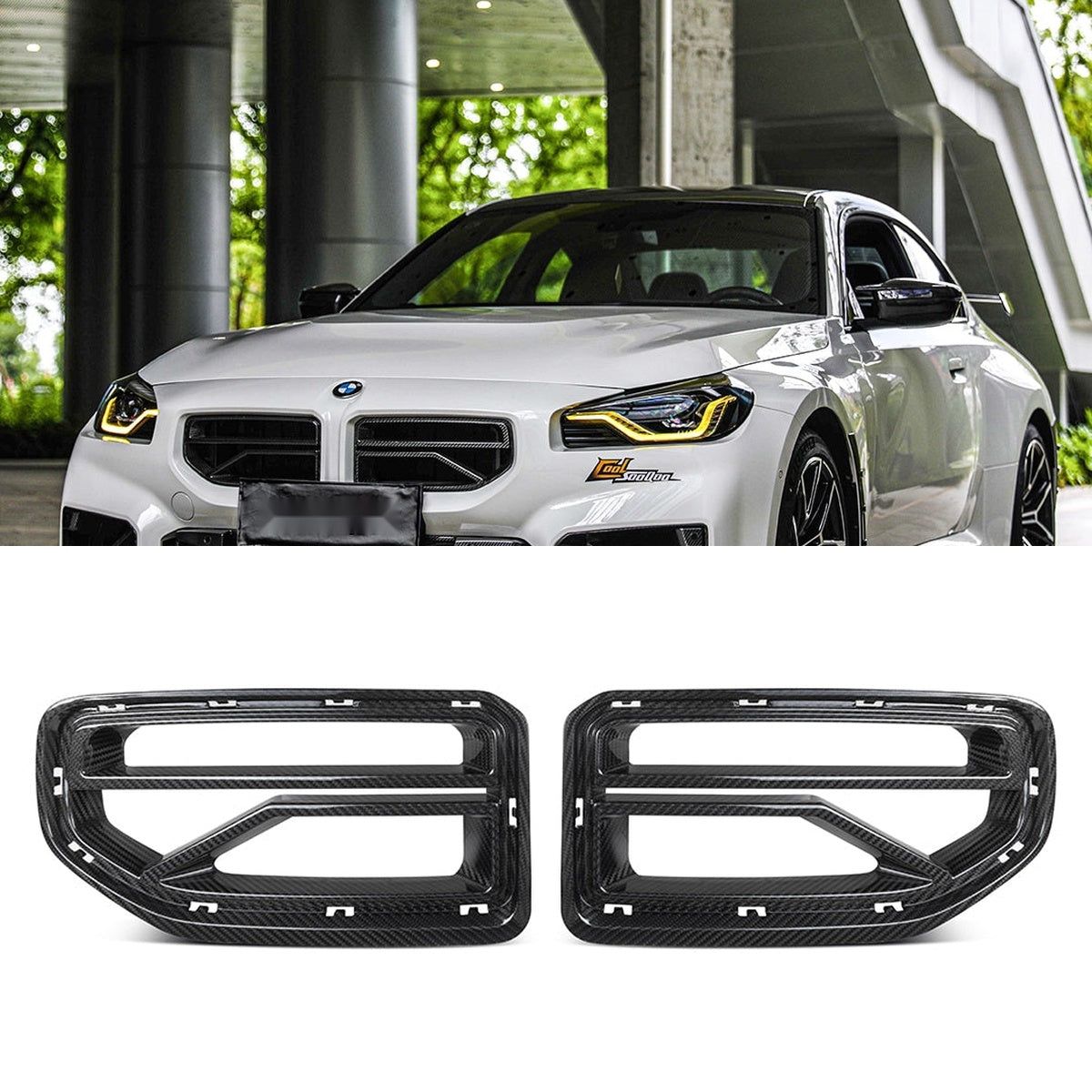 BMW M2 G87 Prepreg Carbon Fibre Front Grille - aggressive motorsport styling upgrade