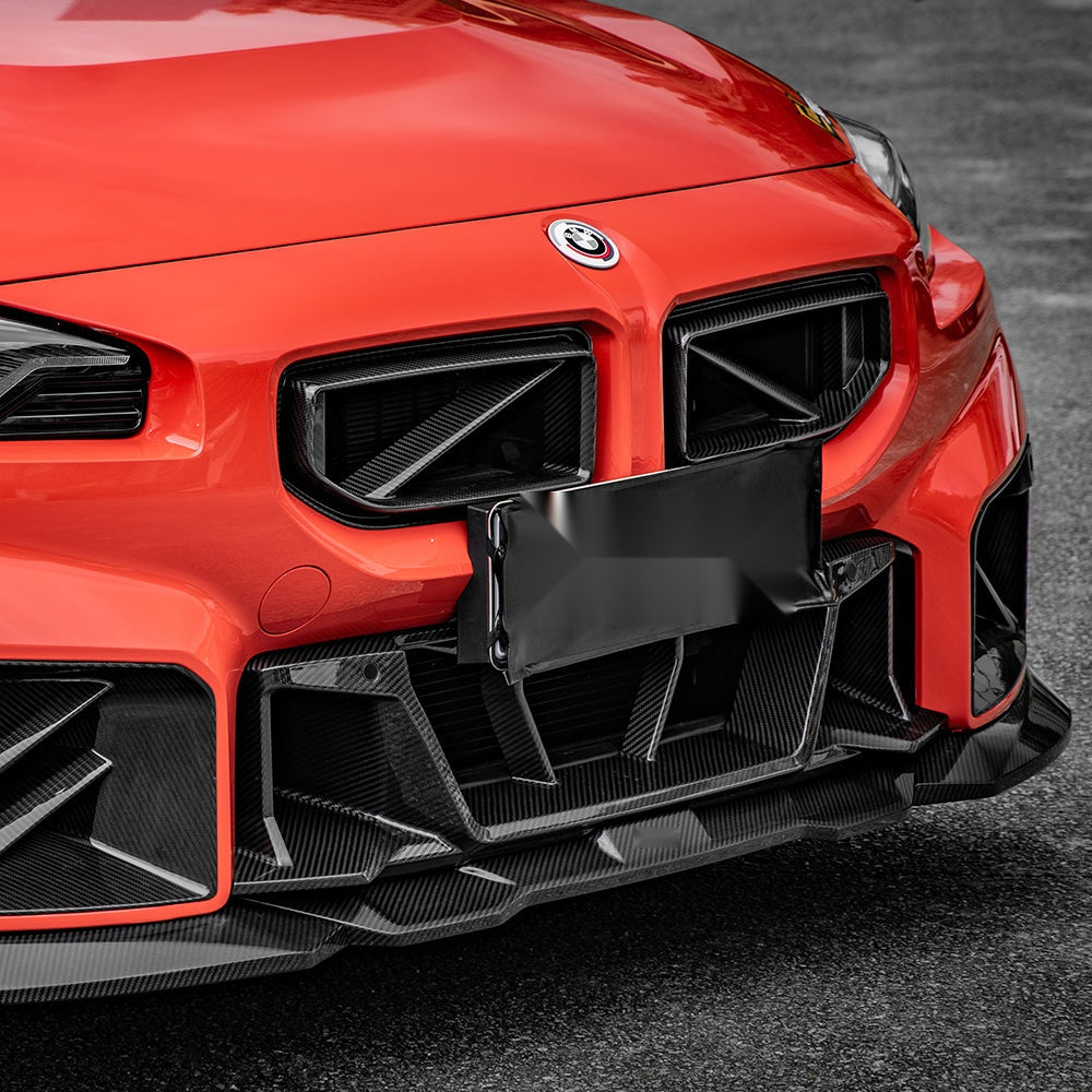 BMW M2 G87 Prepreg Carbon Fibre Front Lip - aggressive front end upgrade with OEM fitment