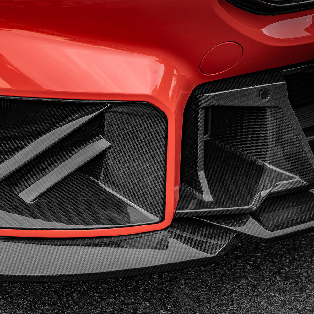BMW M2 G87 Prepreg Carbon Fibre Front Lip - aggressive front end upgrade with OEM fitment