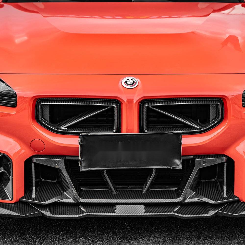 BMW M2 G87 Prepreg Carbon Fibre Front Lip - aggressive front end upgrade with OEM fitment