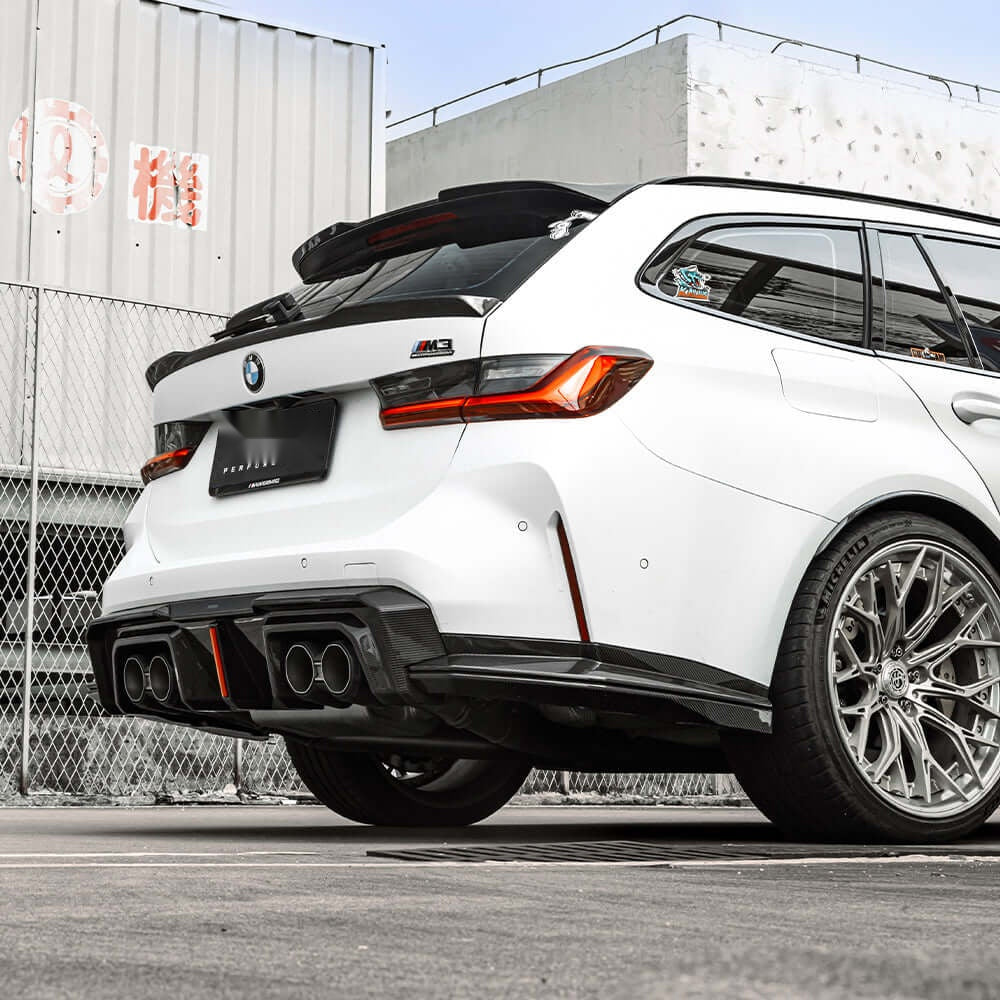 BMW M3 G80 Prepreg Carbon Fibre Rear Diffuser with Integrated Brake Light