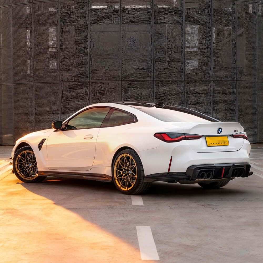 BMW M4 G82 G83 Prepreg Carbon Fibre Rear Diffuser with Brake Light - aggressive motorsport styling upgrade
