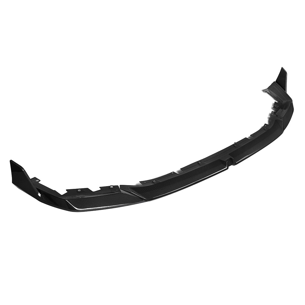 BMW M5 G90 Prepreg Carbon Fibre Front Lip with dual winglets - aggressive aerodynamic upgrade
