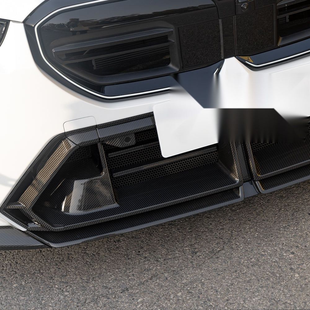 BMW M5 G90 Prepreg Carbon Fibre Front Lip with dual winglets - aggressive aerodynamic upgrade