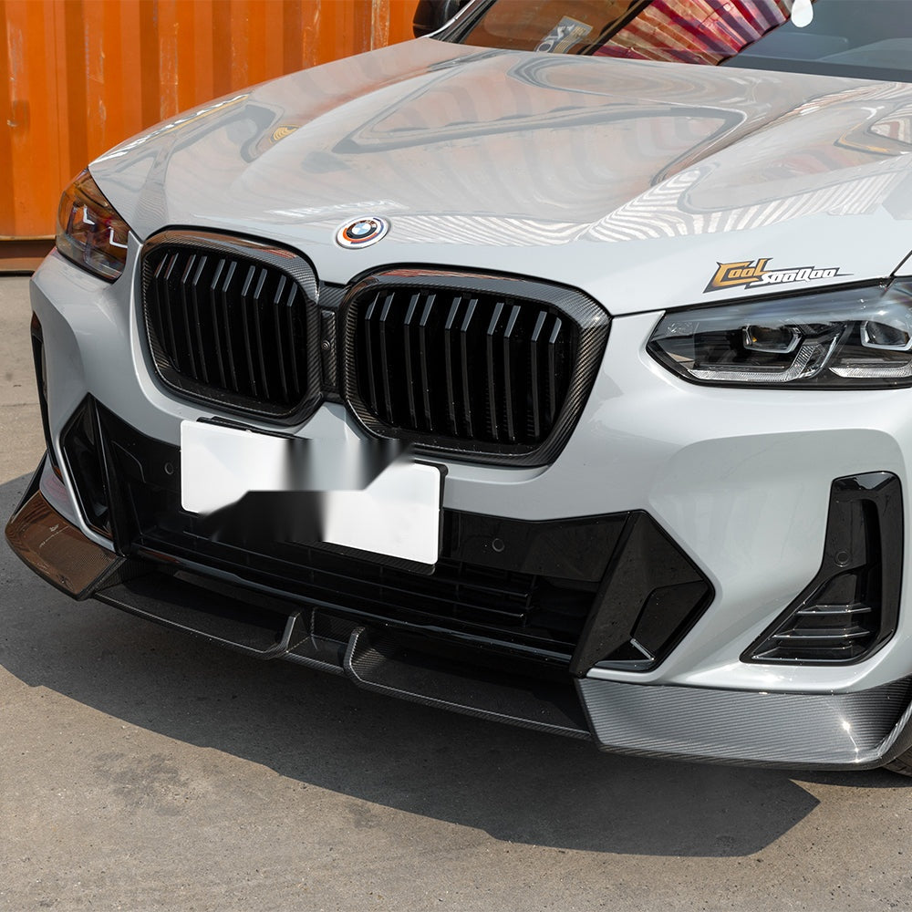 BMW X3 G01 X4 G02 LCI Prepreg Carbon Fibre Front Lip with integrated side winglets