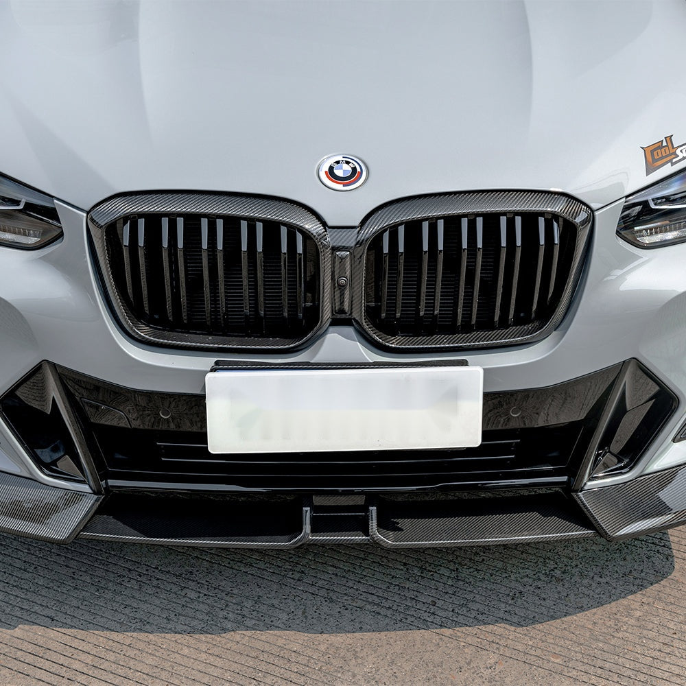 BMW X3 G01 X4 G02 LCI Prepreg Carbon Fibre Front Lip with integrated side winglets