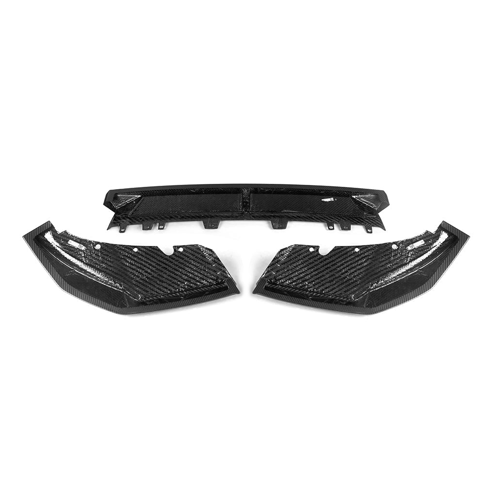 BMW X3M F97 LCI Prepreg Carbon Fibre Front Lip with integrated side winglets